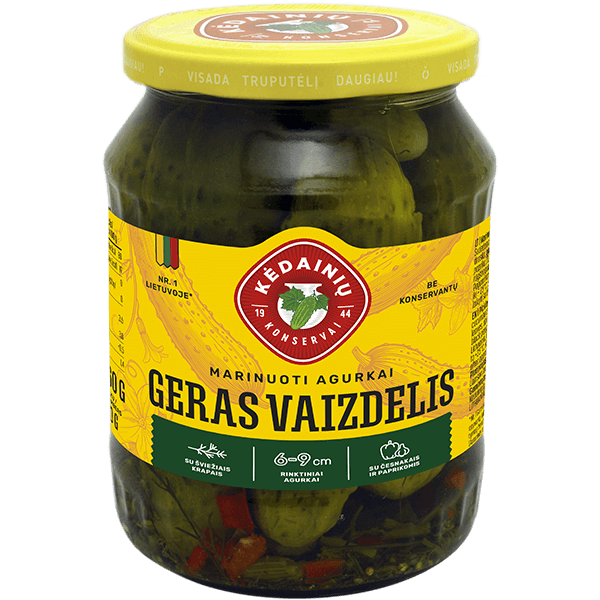 Kedainiu Konservai - Geras Vaizdelis Pickled Cucumbers 720ml