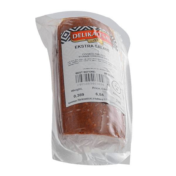 Delikatesas - Extra Hot Smoked Salami kg (~400g)