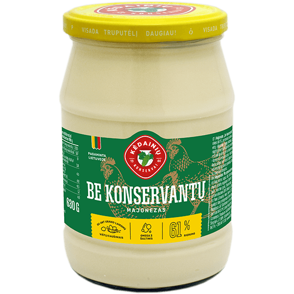 Kedainiu Konservai - Lithuanian Mayonnaise without Preservatives 630ml