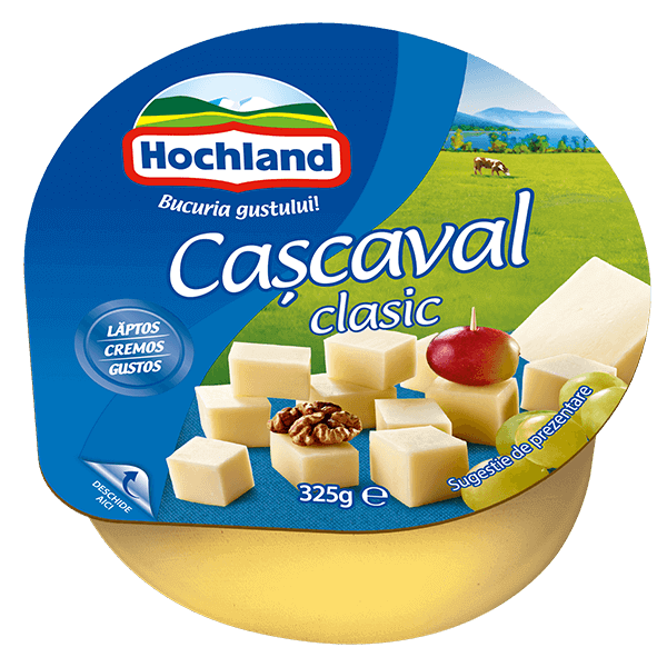 Hochland - Cheddar Round Classic Cheese / Cascaval Clasic 325g