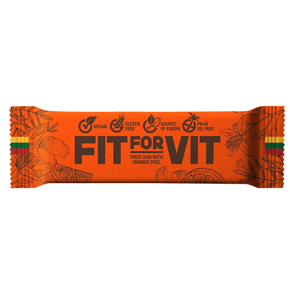 Fit For Vit - Fruit Bar Fit for Vit with Orange Peel 50g