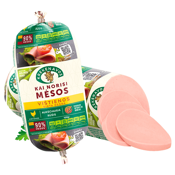 Krekenavos - Kai Norisi Mesos Cooked Chicken Sausage 340g