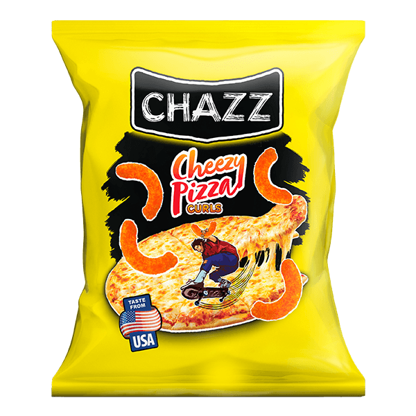 Chazz - Crispy Corn Curls Pizza Flavour 100g