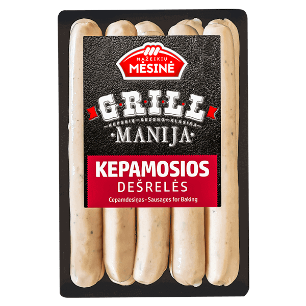 Mazeikiu Mesine - Cooked Small Sausages for Grilling Grill Mania 480g