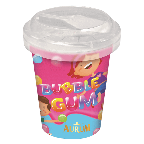 Aurum - Bubble Gum Flavoured 2 Coloured Ice Cream in Plastic Cup 150ml