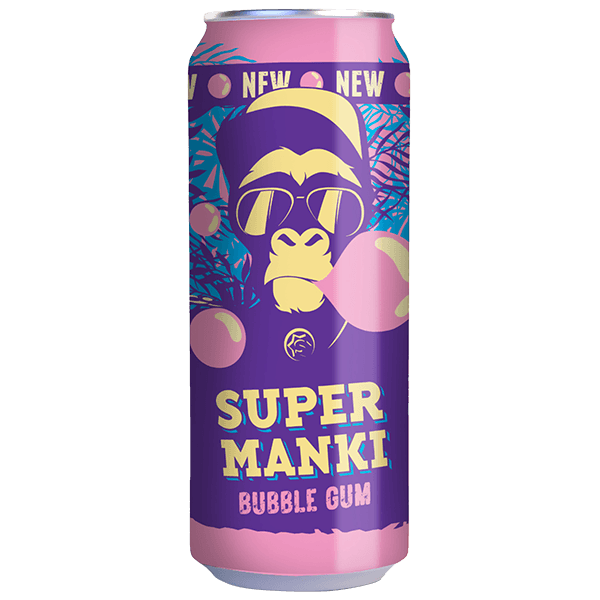 Super Manki - Bubble Gum Flavour Drink 0.33l Can