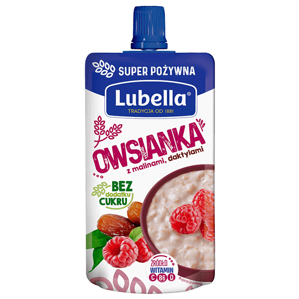 Lubella - Porridge Pouch Raspberries and Dates 100g