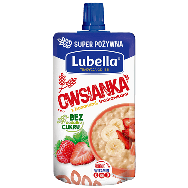 Lubella - Porridge Pouch Strawberries and Bananas 100g