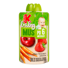 Kubus - Baby Mousse Apple Strawberry and Carrot 100g