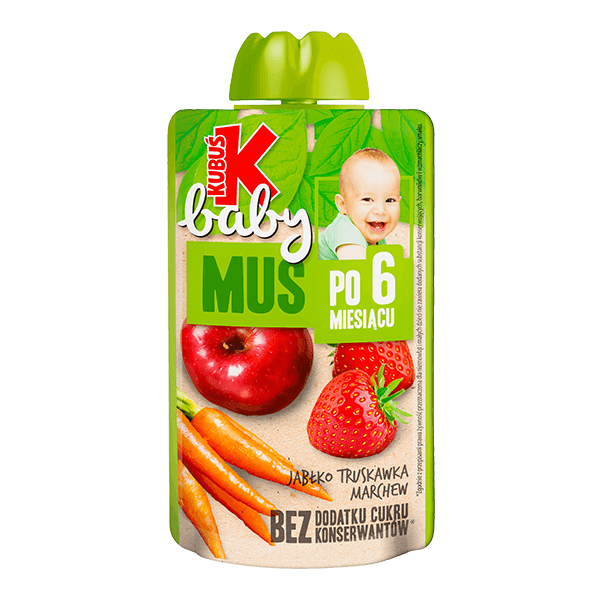 Kubus - Baby Mousse Apple Strawberry and Carrot 100g
