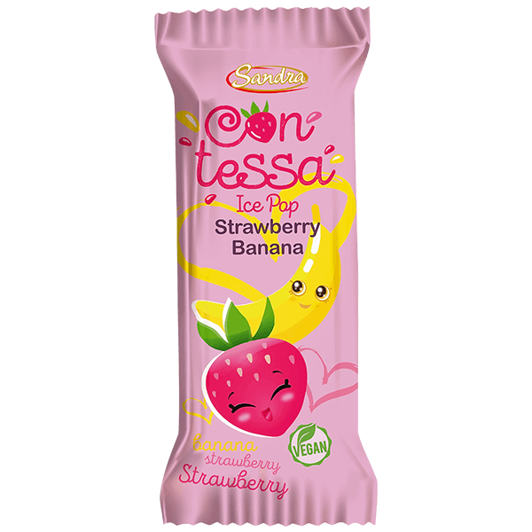 Contessa Ice Pop - Ice Cream Banana Strawberry Flavor 85ml