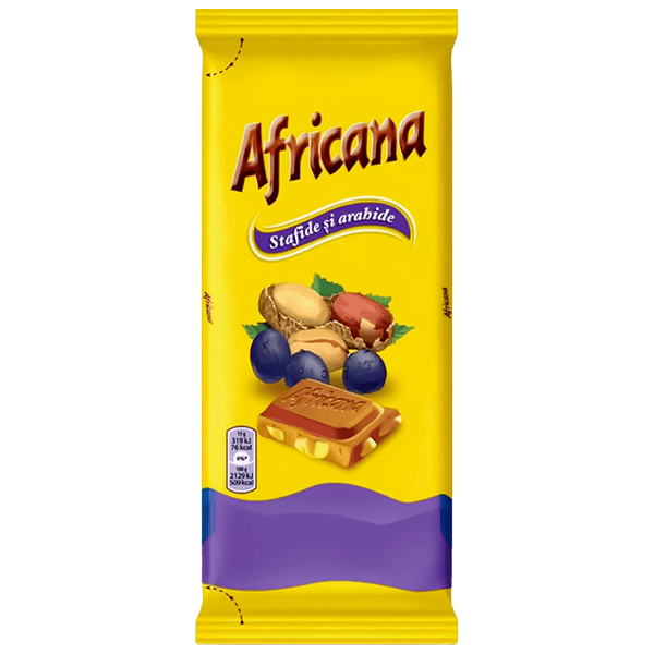 Africana - Chocolate with Peanuts and Raisins 80g