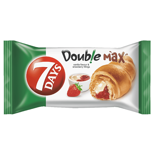 7 Days - 7D Croissant Double Max Vanilla and Strawberry 80g