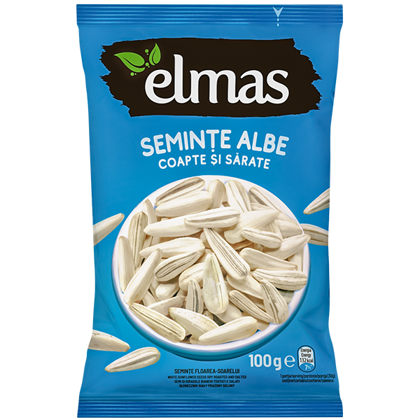 Elmas - Salted, Roasted & Striped Sunflower White Seeds 100g