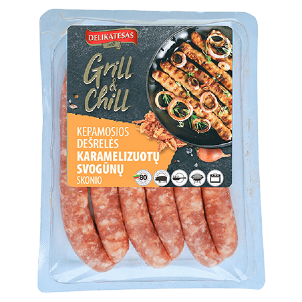 Delikatesas - Frozen Grill&Chill Grill Sausages with Caramelized Onions ~0,3kg