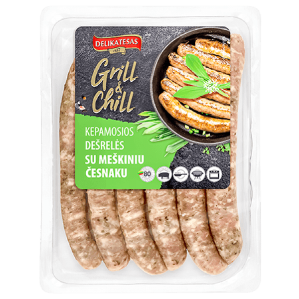 Delikatesas - Frozen Grill&Chill Grill Sausages with Wild Garlic ~0,3kg