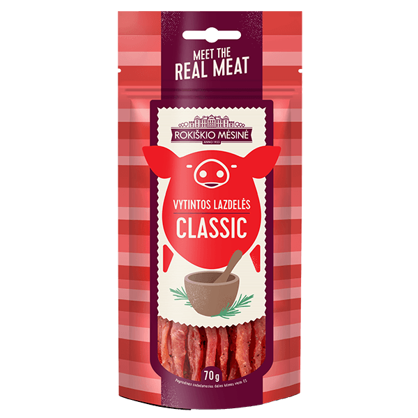 Rokiskio Mesine - Classic Dried Tenderloin Sticks 70g