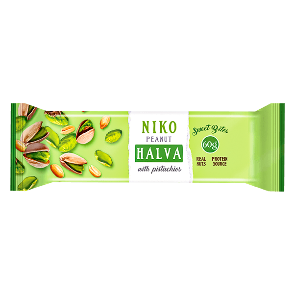 Niko - Peanut Halva Bar with Pistachios 60g