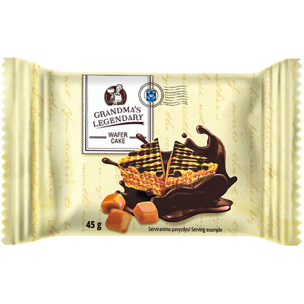 Grandma s Legendary - Wafers with Caramel Filling and Chocolate Glaze 45g