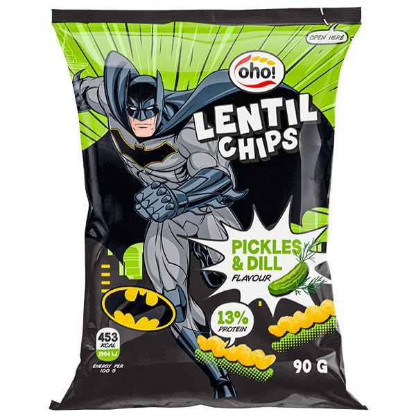 OHO - Lentil Chips with Pickles and Dill 90g