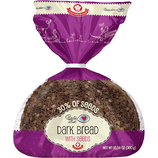 Vilniaus Duona - Beatos Virtuve Dark Bread with Seeds 300g