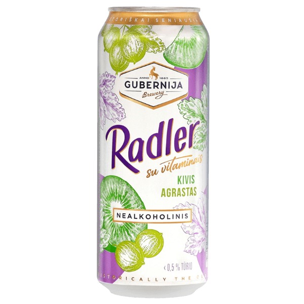 Gubernija - Radler Kiwi Gooseberry Non Alcoholic Can 500ml