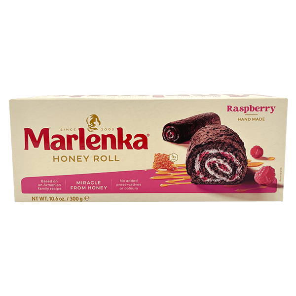 Marlenka - Honey Roll with Cocoa and Raspberries 300g