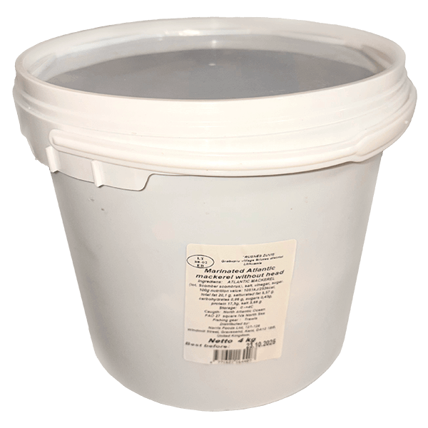 Rusnes Zuvis - Marinated Mackerel without Head 4kg