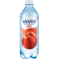 Akvile - Peach Flavour Carbonated Water 600ml