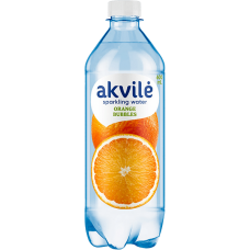 Akvile - Orange Flavour Carbonated Water 600ml