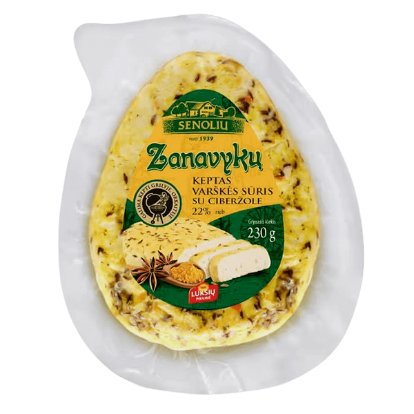 Luksiu Pienine - Zanavyku Fried Curd Cheese with Turmeric 230g