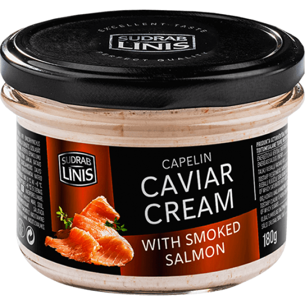 Sudrablinis - Capelin Caviar Cream with Smoked Salmon 160g