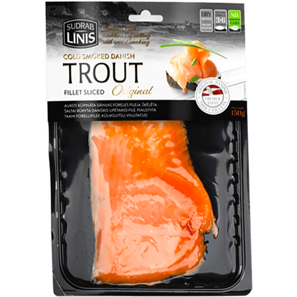 Sudrablinis - Cold Smoked Trout Sliced 150g