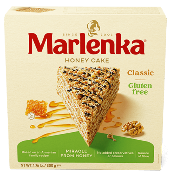 Marlenka - Gluten Free Honey Cake with Walnuts 800g