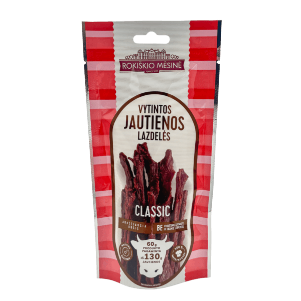 Rokiskio Mesine - Classic Dried Beef Sticks ~500g