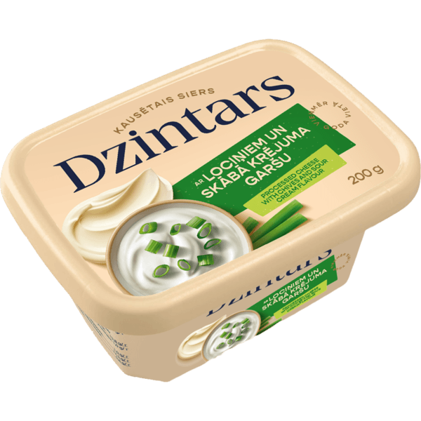 Dzintars - Processed Cheese with Chives and Sour Cream Flavour 180g