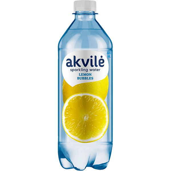 Akvile - Lemon Flavour Carbonated Water 600ml