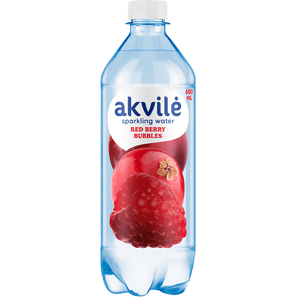Akvile - Red Berries Flavour Carbonated Water 600ml