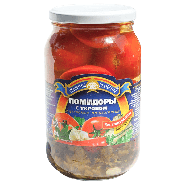 Teshchiny Recepty - Pickled Tomatoes with Dill and Garlic 900ml