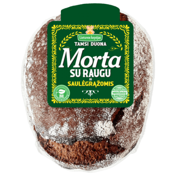 Lietuvos Kepejas - Dark Sourdough Bread with Sunflower Seeds Morta 500g