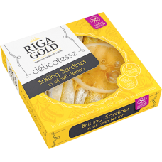 Riga Gold - Brisling Sardines in Olive Oil with Lemon 160g