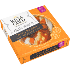 Riga Gold - Brisling Sardines in Olive Oil with Gourmet Spice 160g