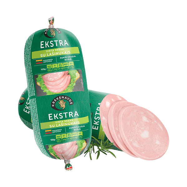 Krekenavos - Ekstra Cooked Sausage with Fat 340g