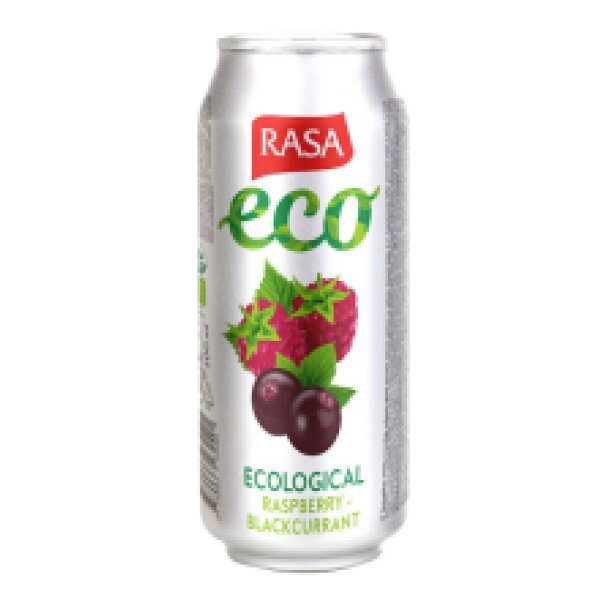 Rasa Eco - Raspberry - blackcurrant carbonated soft drink with juice 500ml can