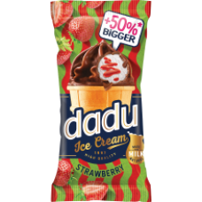 Dadu - Vanilla Ice Cream with Strawberry Filling in Wafer Cup 180ml