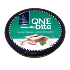 One Bite - Herring Fillet Pieces with Smoke Aroma 210g