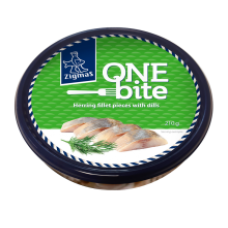 One Bite - Slightly Salted Herring Fillet with Dill 210g