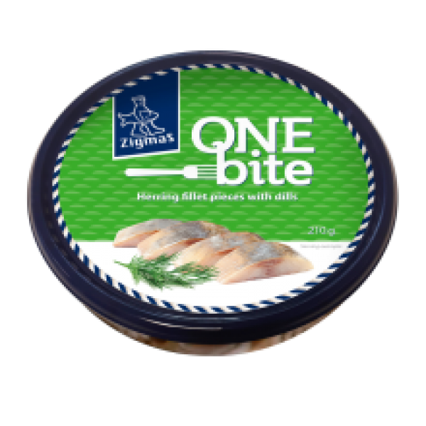 One Bite - Slightly Salted Herring Fillet with Dill 210g