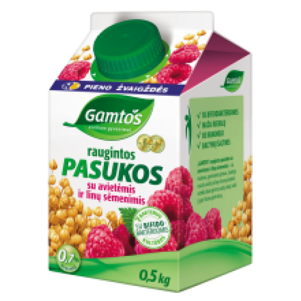 Gamtos - Fermented Buttermilk with Rapsberry and Flax Seed 500g