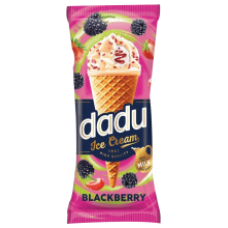 Dadu - Glazed Vanillla Ice Cream with Blackberry and Strawberry in Cone 150ml